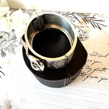 Load image into Gallery viewer, Victorian Sterling Silver Buckle Bangle Dated 1884 In Original Case