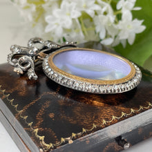 Carica l'immagine nel visualizzatore di Gallery, Antique Silver & 9ct Gold French Paste Sévigné Bow Locket
