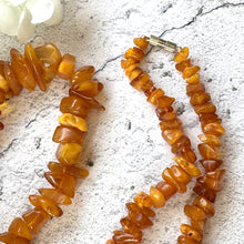 Carica l'immagine nel visualizzatore di Gallery, Vintage Natural Butterscotch Baltic Amber Nugget 27" Long Necklace With Barrel Clasp