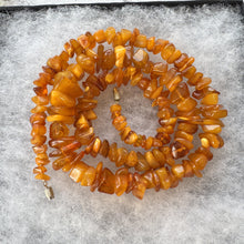 Carica l'immagine nel visualizzatore di Gallery, Vintage Natural Butterscotch Baltic Amber Nugget 27" Long Necklace With Barrel Clasp