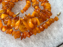 Carica l'immagine nel visualizzatore di Gallery, Vintage Natural Butterscotch Baltic Amber Nugget 27" Long Necklace With Barrel Clasp