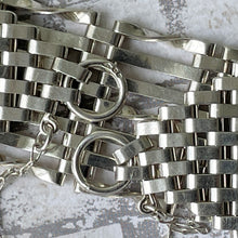 Carica l'immagine nel visualizzatore di Gallery, Vintage Sterling Silver Wide Gate Bracelet With Heart Padlock Clasp