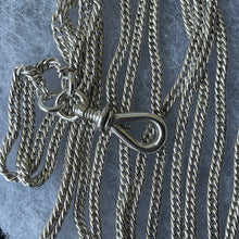 Carica l'immagine nel visualizzatore di Gallery, Georgian Sterling Silver Muff Chain With Threaded Screw Swivel Clip