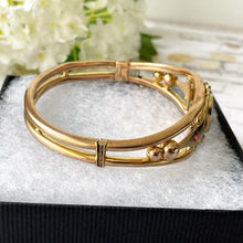 Lade das Bild in den Galerie-Viewer, Victorian Pinchbeck Gold, Diamond & Ruby Bangle