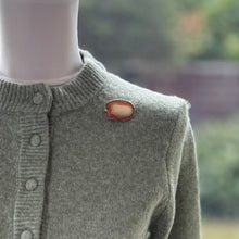 Load image into Gallery viewer, Antique Georgian 9ct Rose Gold Scottish Banded Carnelian Brooch