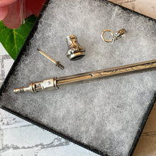 Cargar imagen en el visor de la galería, Antique Sterling Silver & Amethyst Propelling Pencil