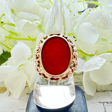Cargar imagen en el visor de la galería, Vintage 9ct Gold Carnelian Roman Intaglio Ring