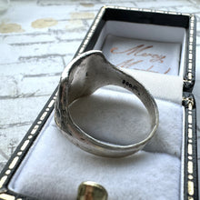 Load image into Gallery viewer, Vintage Nazi SS Totenkopf Silver Skull Ring, 1940s DRGM Germany
