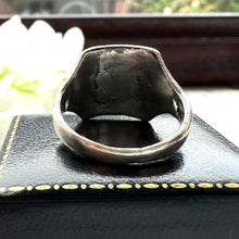 Load image into Gallery viewer, Vintage Nazi SS Totenkopf Silver Skull Ring, 1940s DRGM Germany