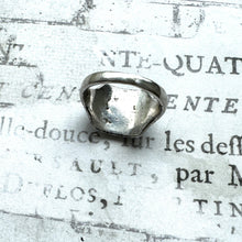 Load image into Gallery viewer, Vintage Nazi SS Totenkopf Silver Skull Ring, 1940s DRGM Germany