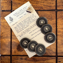 Charger l'image dans la galerie, Extremely Rare Set of 6 'Jumbo' (40mm) Georgian Livery Buttons – Authenticated by the V&A Museum, 1943
