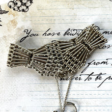 画像をギャラリービューアに読み込む, Vintage English Silver Wide 7-Bar Gate Bracelet With Heart Padlock Clasp, Hallmarked 1975