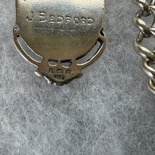 画像をギャラリービューアに読み込む, Antique Sterling Silver Heavy Long Albert Watch Chain With Fob Drop