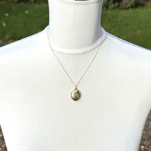 Cargar imagen en el visor de la galería, Antique Victorian Aesthetic 9ct Gold Engraved Swallow Locket Necklace