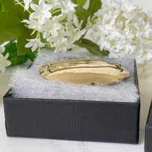 Cargar imagen en el visor de la galería, Antique Victorian Very Large 9ct Gold, Black Enamel Mourning Brooch With Front Locket Compartment & Hair Weave