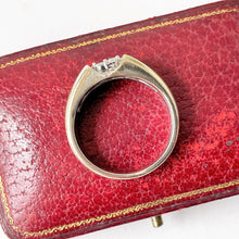 Load image into Gallery viewer, Mens Vintage 14ct White Gold & Diamond Ring