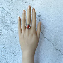 Carica l'immagine nel visualizzatore di Gallery, Art Deco Sterling Silver Coral Ring