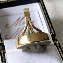 Charger l'image dans la galerie, Victorian 9ct Gold Lava Cameo Ring