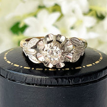 Carica l'immagine nel visualizzatore di Gallery, 1970s Diamond Solitaire Ring, 18ct Gold, High-Set Statement Mount