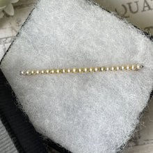 画像をギャラリービューアに読み込む, Antique 15ct Gold Seed Pearl Bar Brooch. Victorian/Edwardian Rose Gold Nappy Style Lapel Pin. Alternative Antique Stock/Tie/Cravat Pin