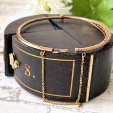 Cargar imagen en el visor de la galería, Edwardian Opal & Diamond 9ct Gold Bangle In Monogrammed Fitted Case: Chester 1905