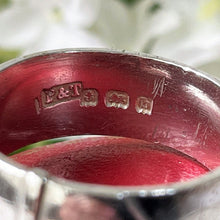 Charger l'image dans la galerie, Antique English Silver Wide Band Buckle Ring, 1901 Hallmarks