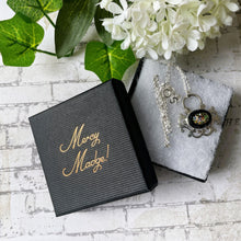 Cargar imagen en el visor de la galería, Antique Victorian Silver Micro Mosaic & Whitby Jet Padlock. Antique Sterling Silver Padlock Necklace Pendant. Victorian Bracelet Padlock