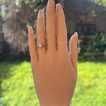 Carica l'immagine nel visualizzatore di Gallery, Antique 18ct Gold & Platinum White Spinel Ring. Edwardian/Art Deco Natural Spinel Solitaire Ring. Antique Engagement Ring, Size O / 7