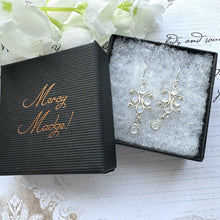 画像をギャラリービューアに読み込む, Vintage Sterling Silver Moonstone Drop Hook Earrings