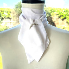 Carica l'immagine nel visualizzatore di Gallery, Antique 935 Silver Paste Diamond Crescent Moon Brooch/Lapel/Cravat Pin