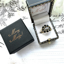Charger l'image dans la galerie, Georgian 18ct Gold & Black Paste Mourning Ring With Hair Locket Compartment