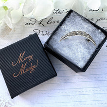 Carica l'immagine nel visualizzatore di Gallery, Antique 935 Silver Paste Diamond Crescent Moon Brooch/Lapel/Cravat Pin