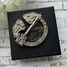 Cargar imagen en el visor de la galería, Vintage Rare Silver Celtic Penannular Pin, Henderson & Horner, Glasgow 1941. Traditional Scottish Sterling Silver Plaid Brooch Pin
