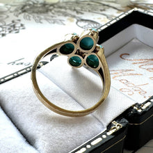 Charger l'image dans la galerie, Vintage 9ct Gold & Turquoise Victorian Style Kite Ring