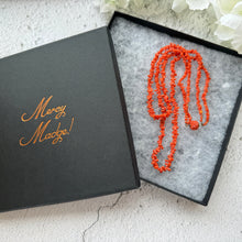 Cargar imagen en el visor de la galería, Victorian Carved Coral Bead 2-Strand Necklace. Antique Natural Salmon Red Mediterranean Coral Nugget Bead 2-Strand Necklace