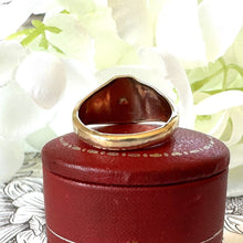 Cargar imagen en el visor de la galería, Rare Antique Victorian Pinchbeck & Enamel White Paste Ring. Neo-Classical Style Ring. Small Finger Antique Pinky Ring, Size i / 4-1/2
