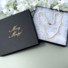 画像をギャラリービューアに読み込む, Vintage Classic Saltwater Pearl Necklace With Gold Vermeil Clasp