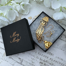 Lade das Bild in den Galerie-Viewer, Antique Gold Filled Fancy Fob Chain, Bates & Bacon, USA. Ornate Edwardian/Victorian Rolled Gold Pocket Watch Fob Chain. Gold Waistcoat Chain