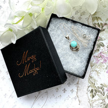 Charger l'image dans la galerie, Vintage Mexican Sterling Silver Turquoise Gemstone Pendant Necklace. Petite Minimalist Pendant & Sterling Silver Chain. Layering Necklace