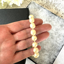Cargar imagen en el visor de la galería, Vintage Round Baroque Pearl Necklace With Sterling Silver Filigree Clasp. Large 9/10mm Creamy Ivory Freshwater Pearl Choker Necklace, 15"