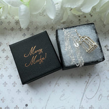 画像をギャラリービューアに読み込む, Vintage Sterling Silver Birdcage English Charm Pendant - Opens to Reveal Love Bird. Small Romantic Love Token Pendant With Optional Chain.