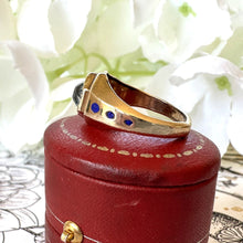 Cargar imagen en el visor de la galería, Rare Antique Victorian Pinchbeck & Enamel White Paste Ring. Neo-Classical Style Ring. Small Finger Antique Pinky Ring, Size i / 4-1/2