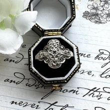 画像をギャラリービューアに読み込む, Antique Edwardian Sterling Silver Marcasite Cross Ring. English Art Nouveau Silver Maltese Cross Ring, Size P - UK / 7-3/4 - US