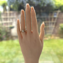 画像をギャラリービューアに読み込む, Vintage 9ct Gold 0.25ct Diamond Solitaire Ring. Classic Art Deco Style Crown Set 1/4ct Round Diamond Ring. Engagement Ring, Size 5 / J - 1/2