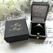 画像をギャラリービューアに読み込む, Vintage 9ct Gold 0.25ct Diamond Solitaire Ring. Classic Art Deco Style Crown Set 1/4ct Round Diamond Ring. Engagement Ring, Size 5 / J - 1/2