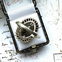 画像をギャラリービューアに読み込む, Vintage 1970s Huge 30ct Smoky Quartz Cocktail Ring. Silver Art Nouveau Style Statement Ring. Scottish Cairngorm Gemstone Ring, Size Q/8-3/4