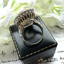 画像をギャラリービューアに読み込む, Vintage 1970s Huge 30ct Smoky Quartz Cocktail Ring. Silver Art Nouveau Style Statement Ring. Scottish Cairngorm Gemstone Ring, Size Q/8-3/4