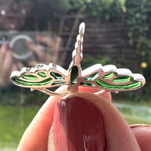 画像をギャラリービューアに読み込む, Vintage Plique A Jour Silver Dragonfly Pendant Necklace. Art Nouveau Style Sterling Silver Blue and Green Enamel Pendant & Chain.