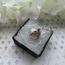 画像をギャラリービューアに読み込む, Vintage Sterling Silver Rare English Football Charm - Opens to Reveal Goalkeeper. Soccer Ball Small Pendant & Optional Sterling Silver Chain