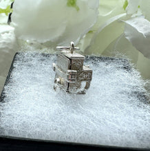 画像をギャラリービューアに読み込む, Vintage Rare Sterling Silver English CHIM Organ Grinder Charm Pendant - Opens to Reveal Monkey. Small Silver Pendant With Optional Chain